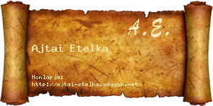 Ajtai Etelka névjegykártya